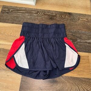FP Movement Small Red White Navy Blue Free People Shorts